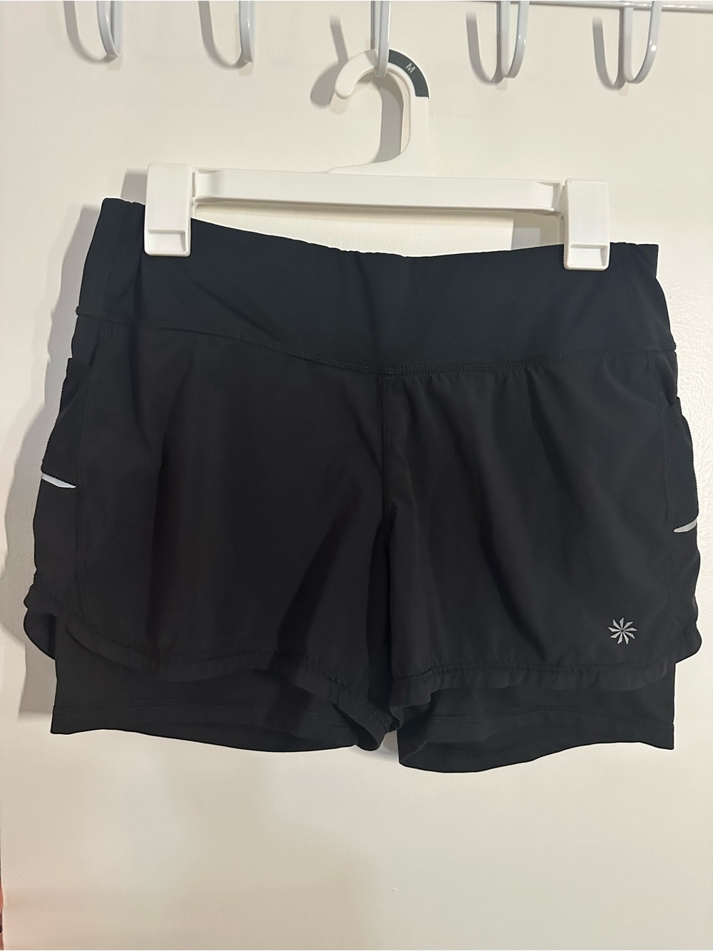 Athleta Black 2-in-1 Running Shorts